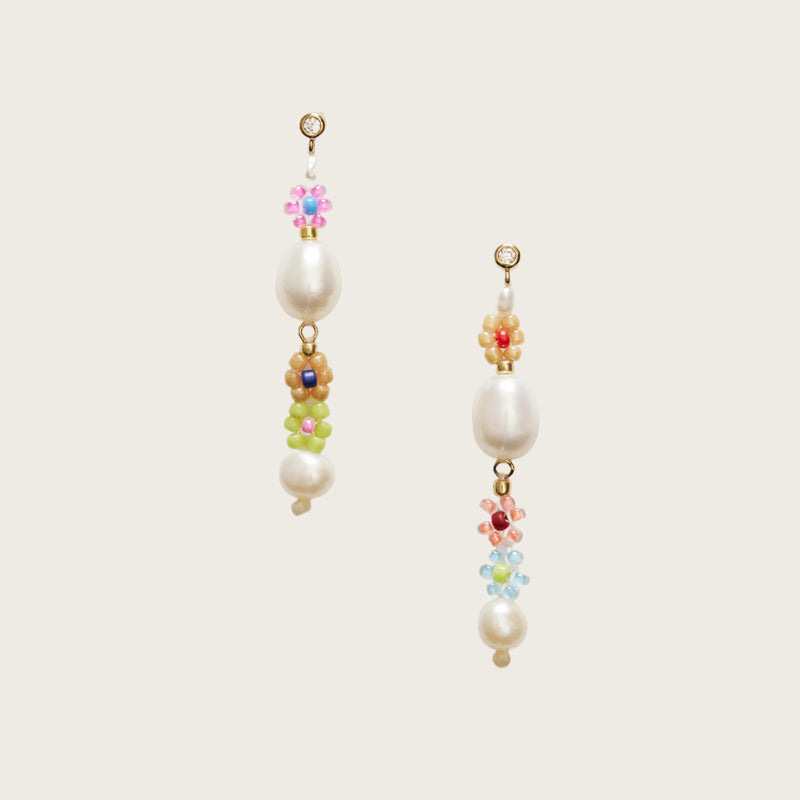 Parisian Blossom Pearl Drop Earrings