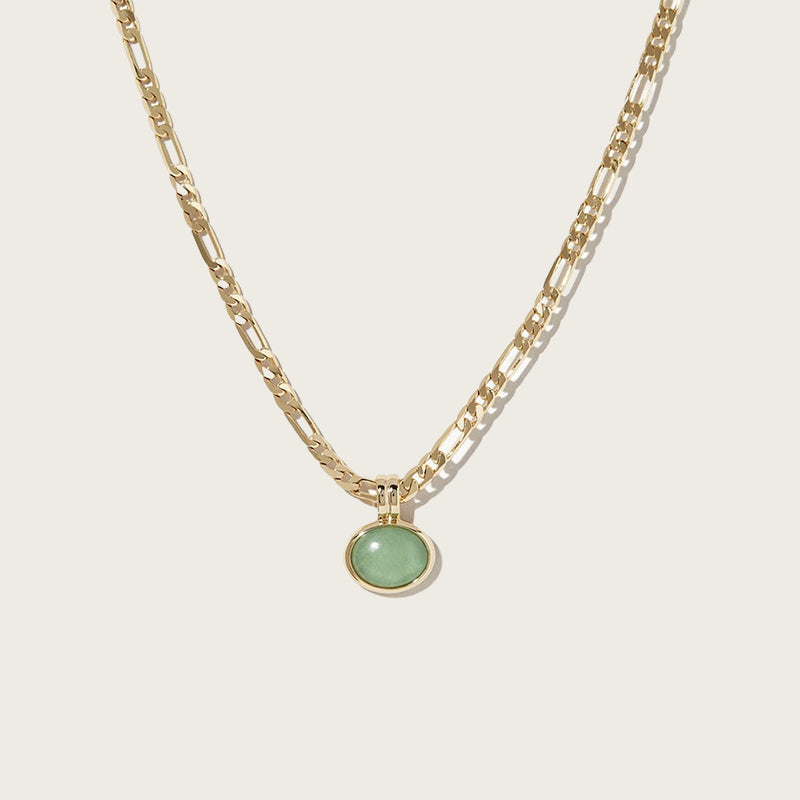 Delicate Green Aventurine Chain Necklace