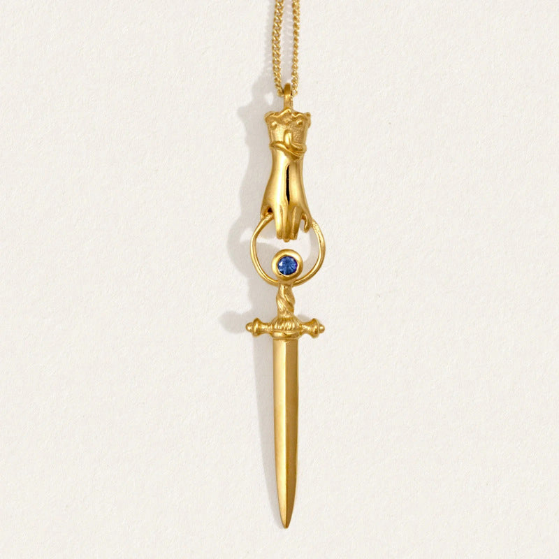 Guardian Sword Zircon Necklace