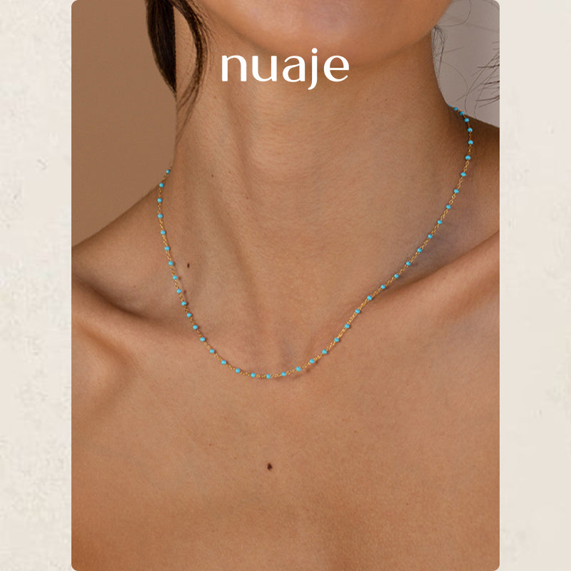 Nordic Romance Blue Beaded Necklace