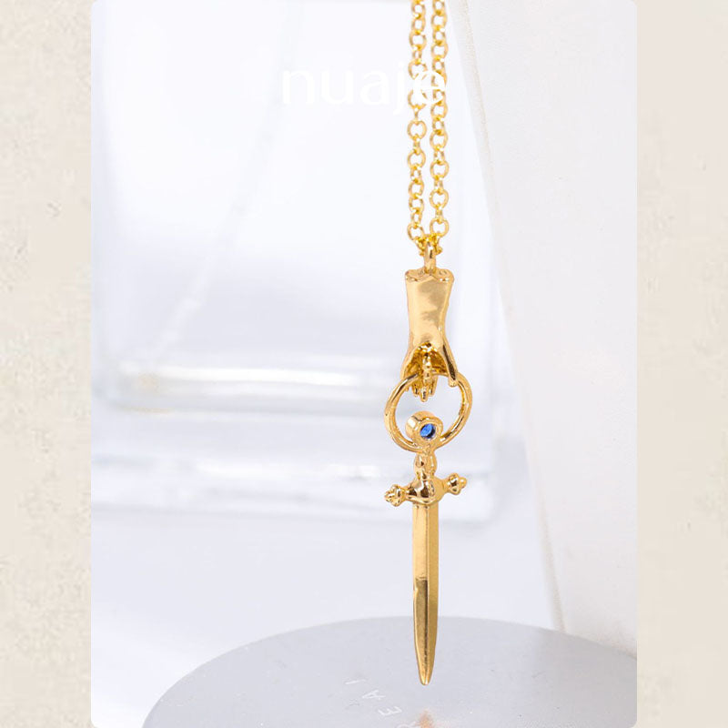 Guardian Sword Zircon Necklace