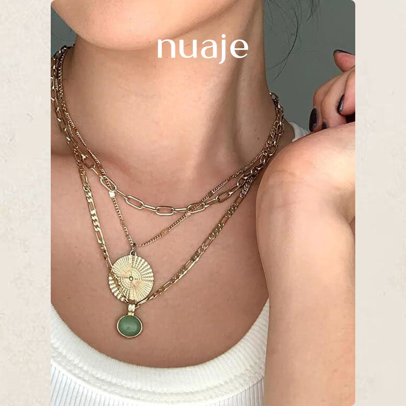 Delicate Green Aventurine Chain Necklace