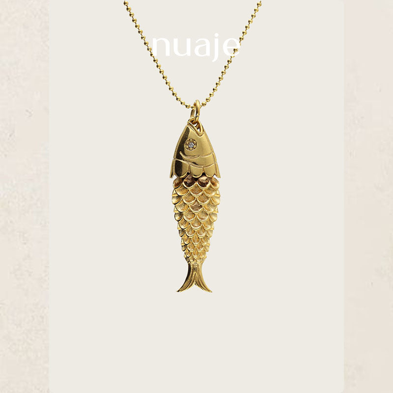 Lucky Fish Zircon Necklace