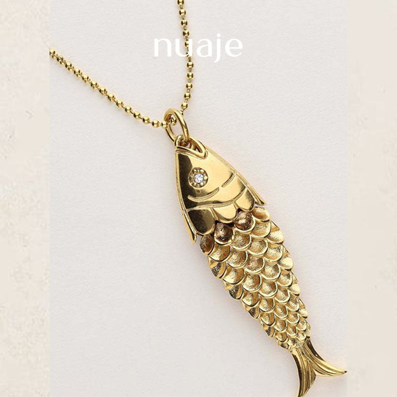 Lucky Fish Zircon Necklace