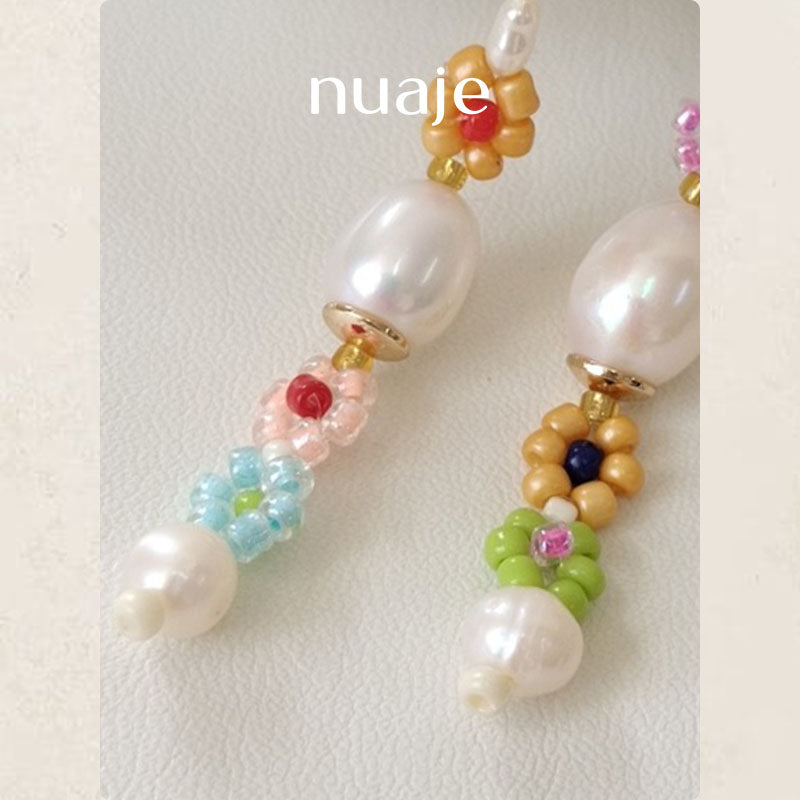 Parisian Blossom Pearl Drop Earrings