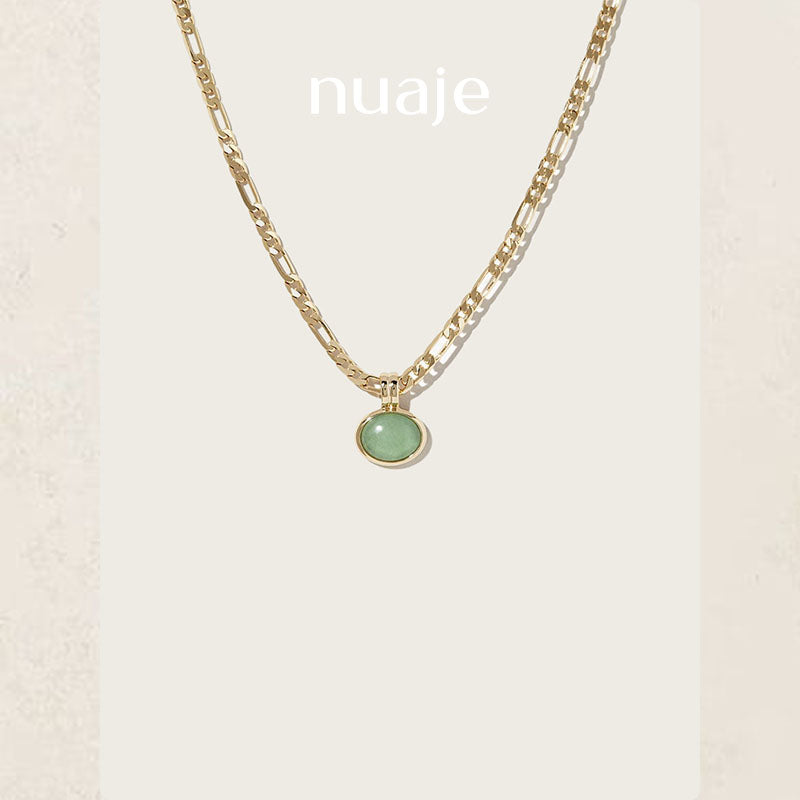 Delicate Green Aventurine Chain Necklace