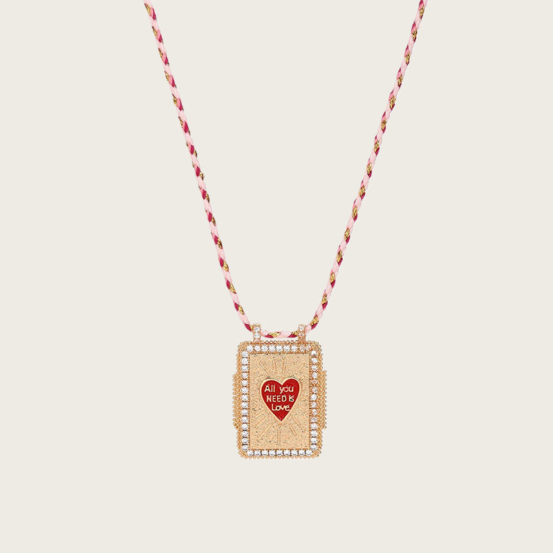 Mystic Tarot Pink Heart Necklace