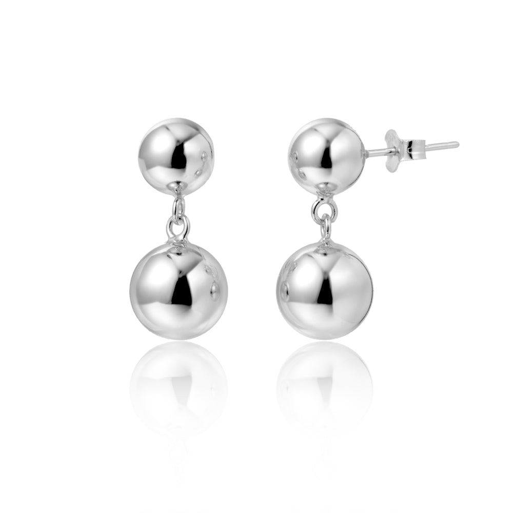 Lea Double Ball Modern Earrings