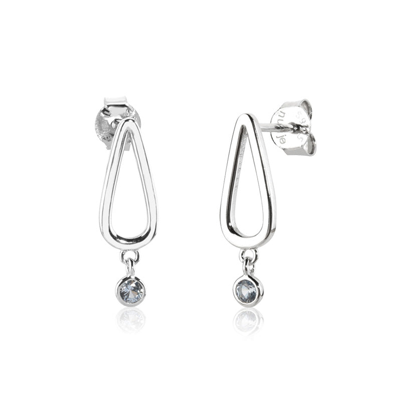 Boucles d'oreilles pendantes scintillantes en zircon