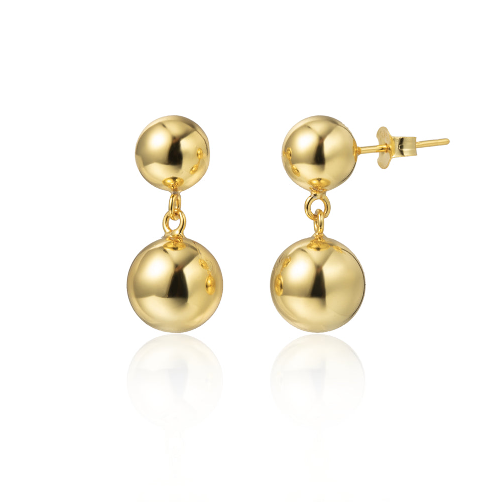 Lea Double Ball Modern Earrings