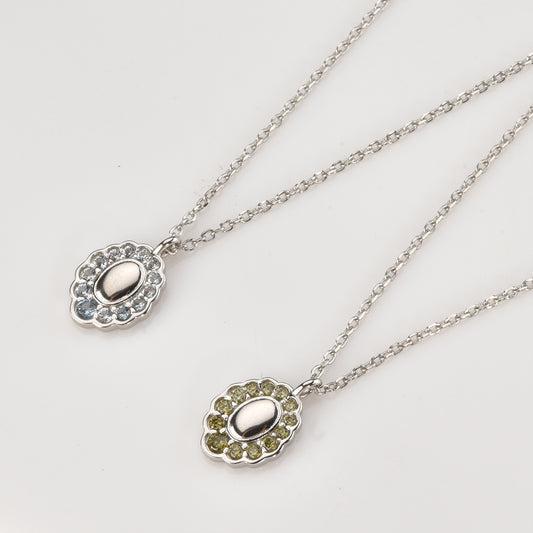 Shimmer Plate Zircon Necklace