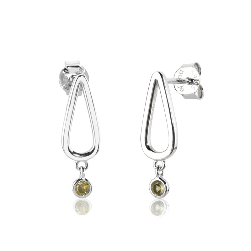 Boucles d'oreilles pendantes scintillantes en zircon