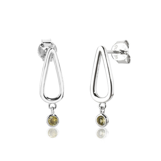 Shimmer Drop Zircon Earrings