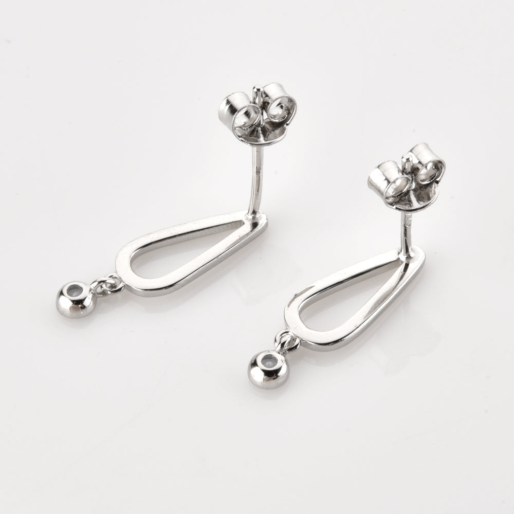 Boucles d'oreilles pendantes scintillantes en zircon